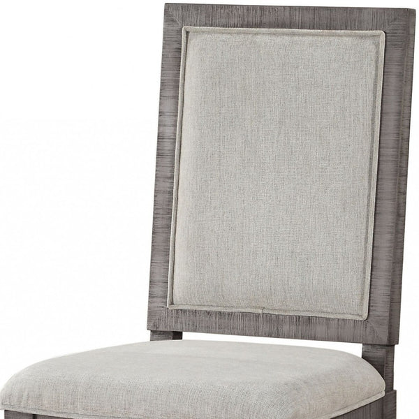 HomeRoots Set of Two Elegant Light Gray Upholstered Dining Chairs – Comfortable, Versatile, and Stylish Design 347371