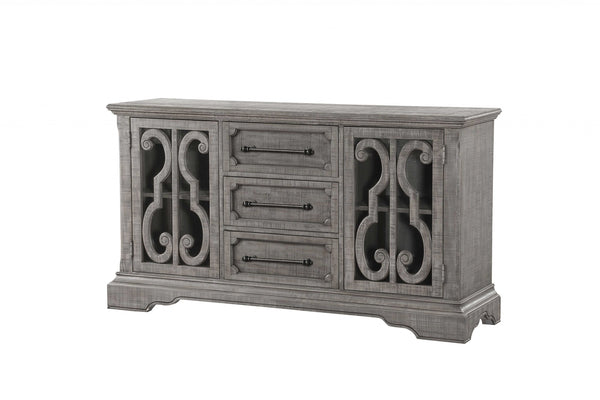 Homeroots 18" X 66" X 36" Salvaged Natural Wood Server   347373