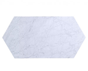 Homeroots 20" X 40" X 18" Gray Marble Wood Coffee Table   347426