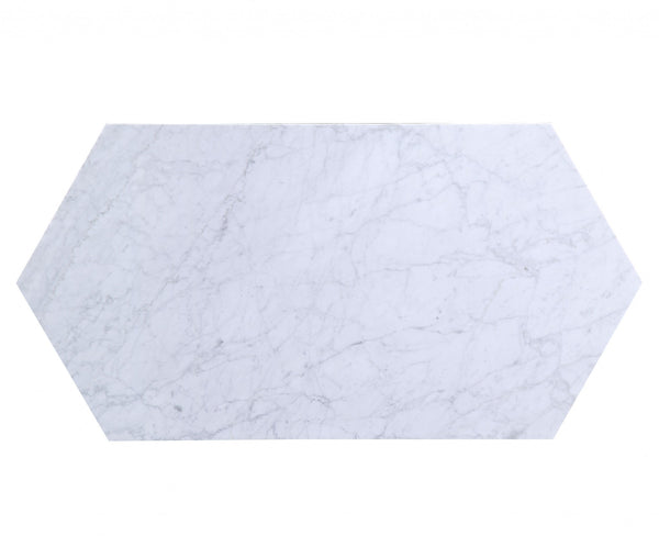 Homeroots 20" X 40" X 18" Gray Marble Wood Coffee Table   347426