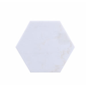 Homeroots 16" X 18" X 20" White Marble Wood 2pc Pk End Table   347430