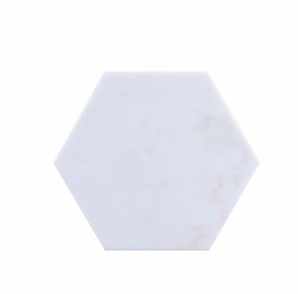 Homeroots 16" X 18" X 20" White Marble Wood 2pc Pk End Table   347430