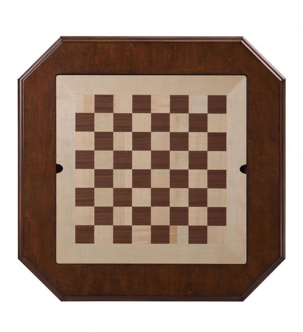 HomeRoots 28" Brown Octagon Console Table with Drawer - Modern Geometric Design for Stylish Entryway Storage 347432