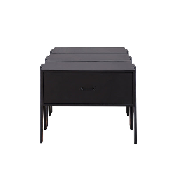 Homeroots 48" Black Convertible Coffee Table With Three Drawers   347448