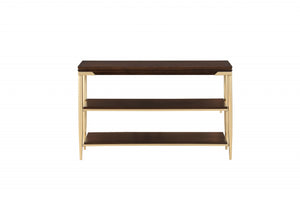 Homeroots 14" X 48" X 30" Cherry Metal Wood Sofa Table   347457