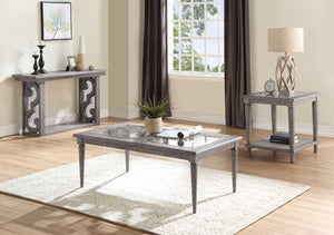 Homeroots 28" X 50" X 18" Salvaged Natural Glass Wood Coffee Table   347458