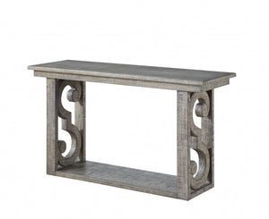 Homeroots 18" X 52" X 30" Salvaged Natural Wood Sofa Table   347460