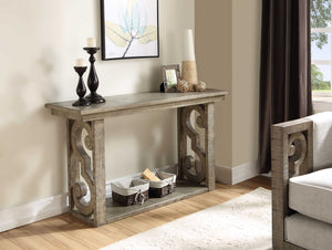 Homeroots 18" X 52" X 30" Salvaged Natural Wood Sofa Table   347460