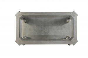 Homeroots 30" Glass And Solid Wood Coffee Table With Shelf   347462