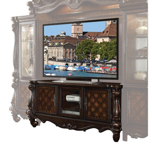 HomeRoots 74" Dark Brown Solid Wood TV Stand: Classic Design, Ample Storage & Versatile Use for Any Room 347487