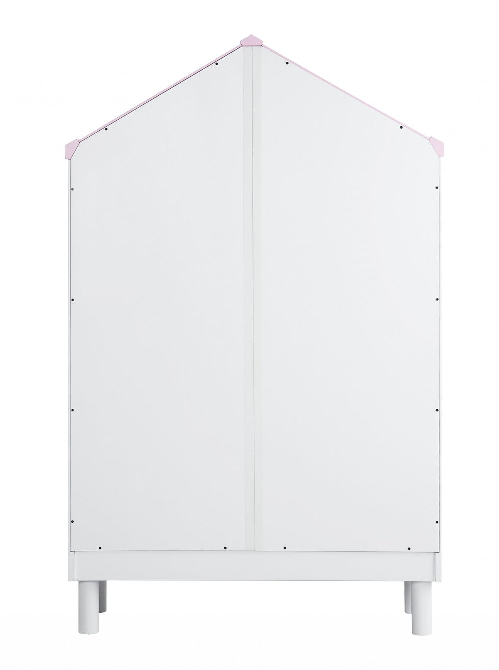 HomeRoots 56" Modern White Wood Double Bookcase - Three Tier Storage for Books, Decor & Versatile Display 347506