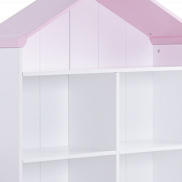 HomeRoots 56" Modern White Wood Double Bookcase - Three Tier Storage for Books, Decor & Versatile Display 347506