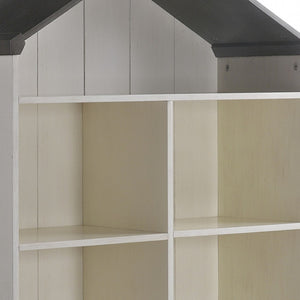 HomeRoots 56" Contemporary White Three-Tier Double Bookcase - Stylish Storage for Narrow Spaces & Decor 347507