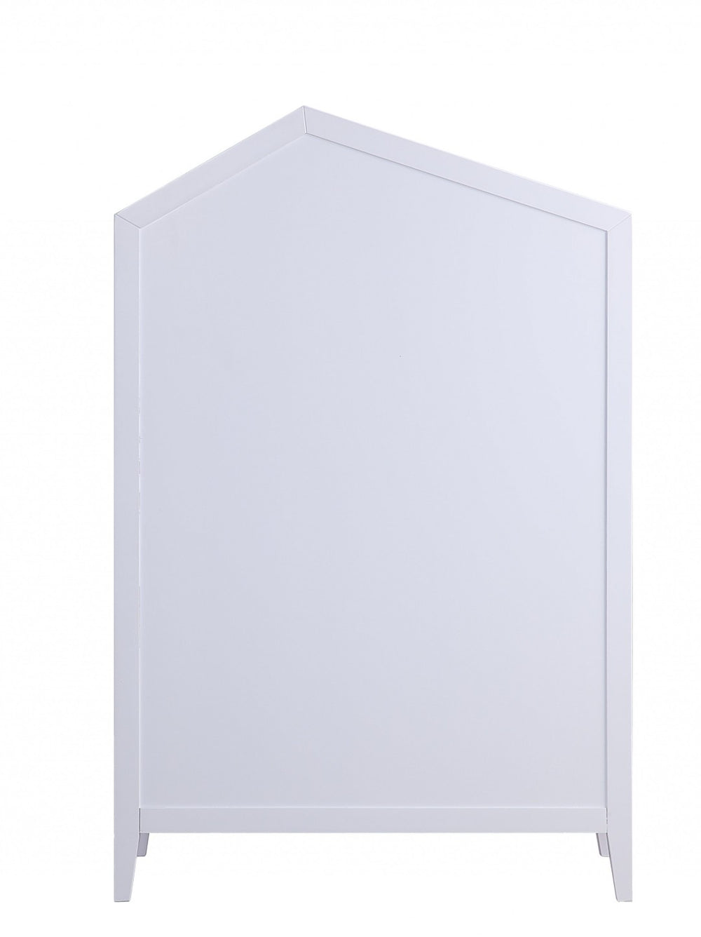 HomeRoots 50" White Three-Tier Double Bookcase - Stylish Solid Wood Storage for Living Room & Office Décor 347521