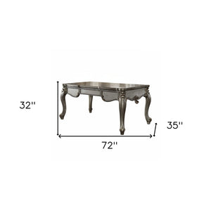 Homeroots 35" Silver Executive Desk   347523
