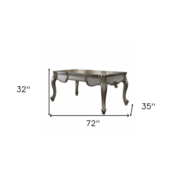 Homeroots 35" Silver Executive Desk   347523
