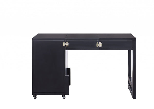 Homeroots 48" Black Writing Desk   347525