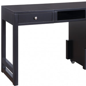 Homeroots 48" Black Writing Desk   347525