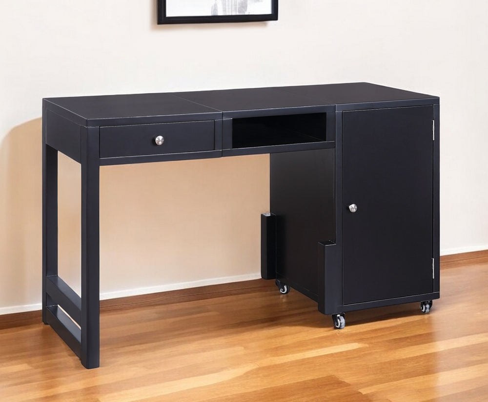 Homeroots 48" Black Writing Desk   347525