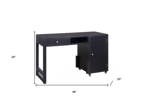 Homeroots 48" Black Writing Desk   347525
