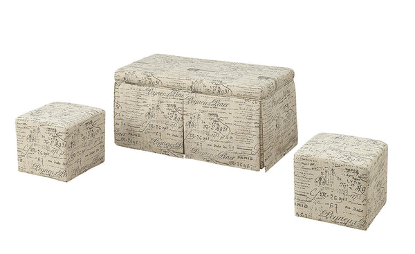 Homeroots 36" White Upholstered Polyester Blend Abstract Bench With Flip Top  Solid Wood 347537