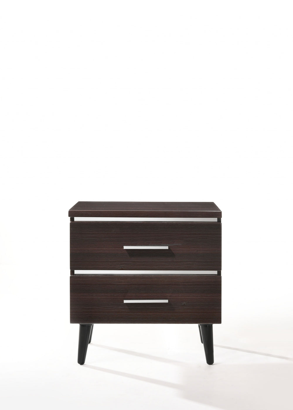 Homeroots 15" X 22" X 23" Cherry (High Gloss) Wood Veneer (Paper) Nightstand   347547