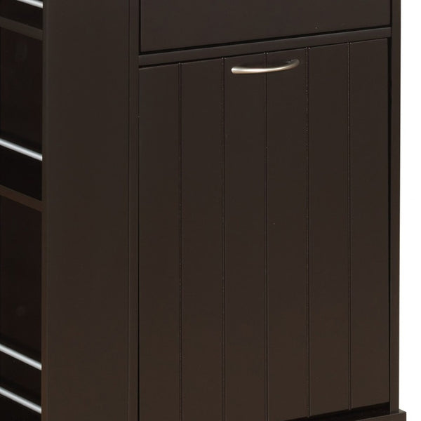 HomeRoots Black 29" Rolling Kitchen Cart with Storage – Stylish Organization, Durable Wood & Metal Design, Mobile 347568