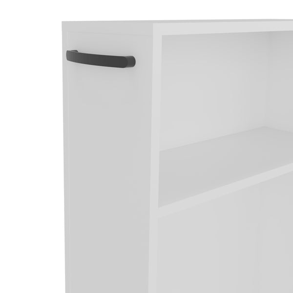 English Elm Concho Compact Rolling Storage Cart with Scratch-Resistant Shelves, Smooth Wheels for Small Spaces B128P375297