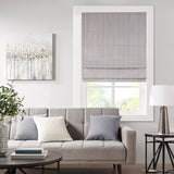 Madison Park Galen Casual Basketweave Room Darkening Cordless Roman Shade MP40-7751 Grey