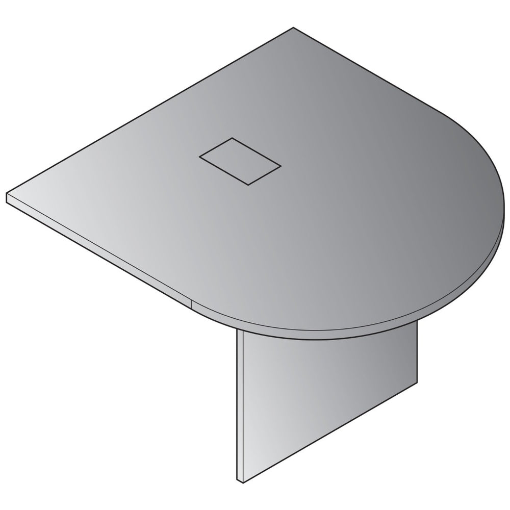 OSP Home Furnishings Expandable Modular Office Table with Laminate Top for Training Rooms and Collaborative Pods 48"X48"  Espresso EXP-230-ESP