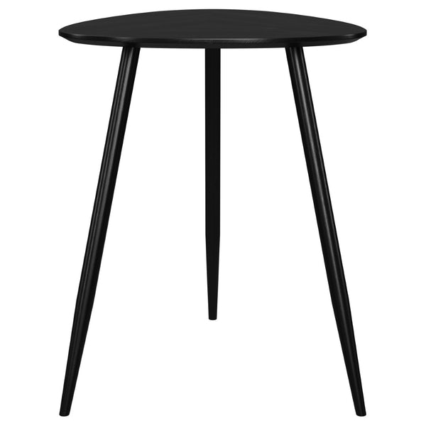 English Elm Xander Mid-Century Black Mango Wood End Table With Kidney-Shaped Top For Stylish Living Spaces B062P378350-GIGA