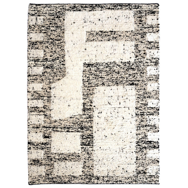 Capel Rugs Aria Eco-friendly Hand-woven Wool Rug With Bohemian Geometric Patterns For A Cozy Home Aesthetic Black White, Ivory 100% Wool 3480rs03000500300