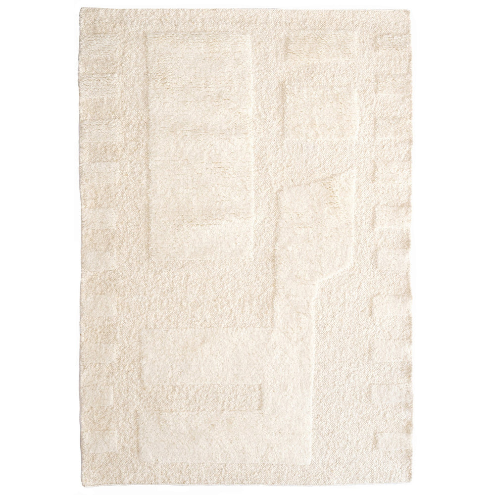Capel Rugs Aria Eco-friendly Hand-woven Wool Rug With Bohemian Geometric Patterns For A Cozy Home Aesthetic Ivory, Ivory 100% Wool 3480rs05000800600