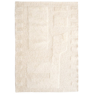 Capel Rugs Aria Eco-friendly Hand-woven Wool Rug With Bohemian Geometric Patterns For A Cozy Home Aesthetic Ivory, Ivory 100% Wool 3480rs05000800600