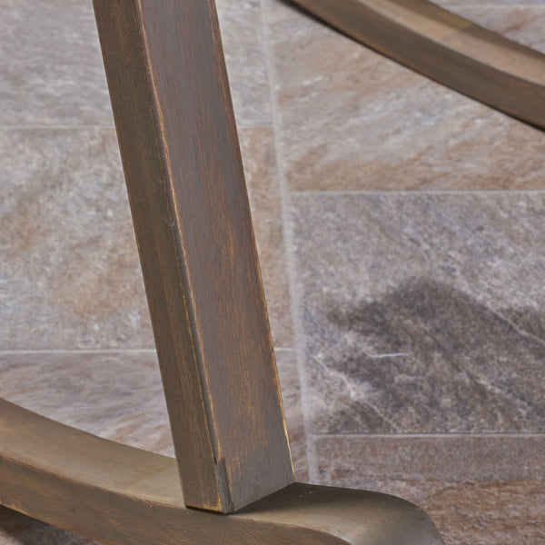 English Elm Christopher Knight Home® - CANDEL Rocking Chair with Acacia Wood Frame and Plush Cushioning — Coastal Comfort, Weather-Resistant Design DARK GREY 39 L x 28 W x 11.75 H N761P272646E