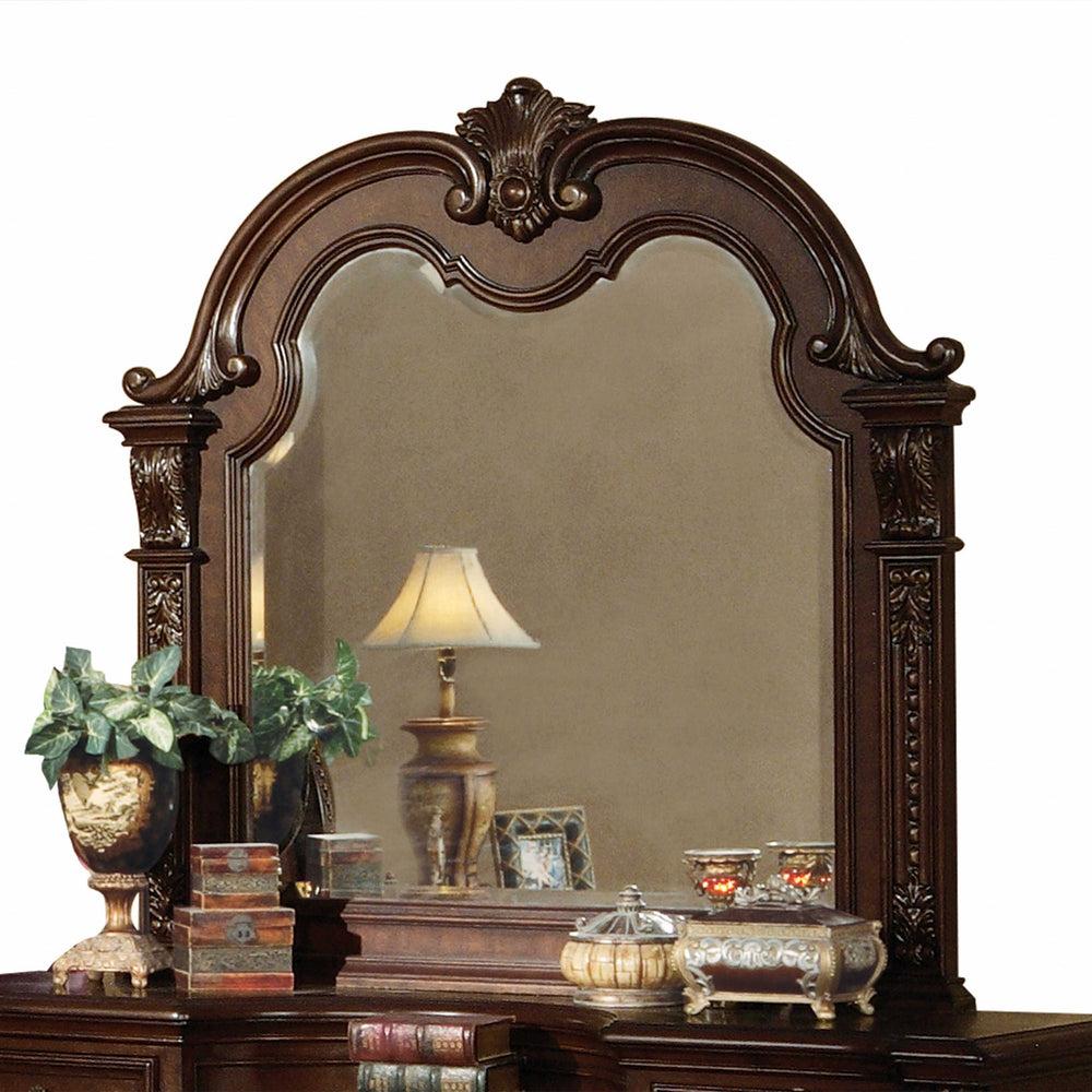Homeroots 49" Cherry Wood Mirror  Wood 348163