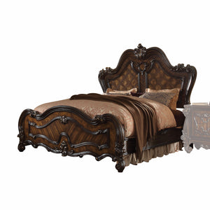 Homeroots Dark Brown Solid Wood Bed Frame  Wood 348180