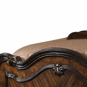 Homeroots Dark Brown Solid Wood Bed Frame  Wood 348180