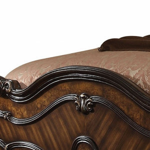 Homeroots Dark Brown Solid Wood Bed Frame  Wood 348180