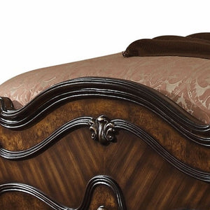 Homeroots Dark Brown Solid Wood Bed Frame  Wood 348180