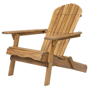 English Elm Christopher Knight Home® - Malibu Handcrafted Adirondack Chair - Durable Acacia Wood, Rustic Style, Foldable For Easy Storage N770P241668M