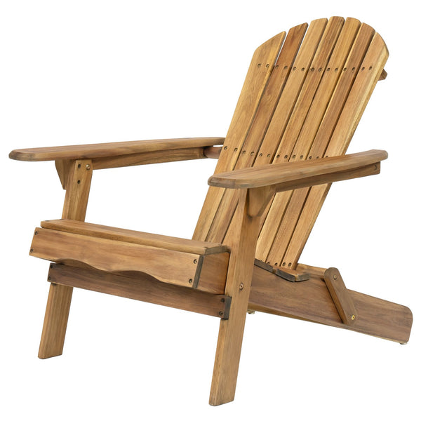 English Elm Christopher Knight Home® - Malibu Handcrafted Adirondack Chair - Durable Acacia Wood, Rustic Style, Foldable For Easy Storage N770P241668M