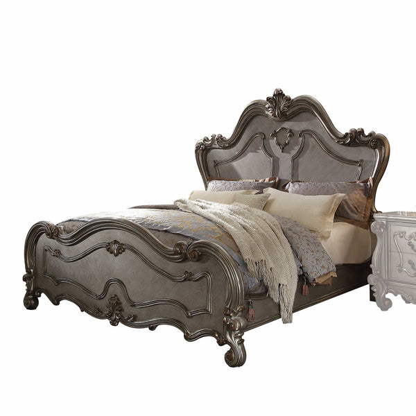 Homeroots Queen Gray Bed  Polyresin And Manufactured Wood 348202