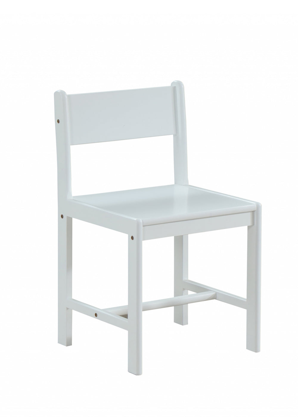 Homeroots Classic White Wooden Stationary Chair   348212