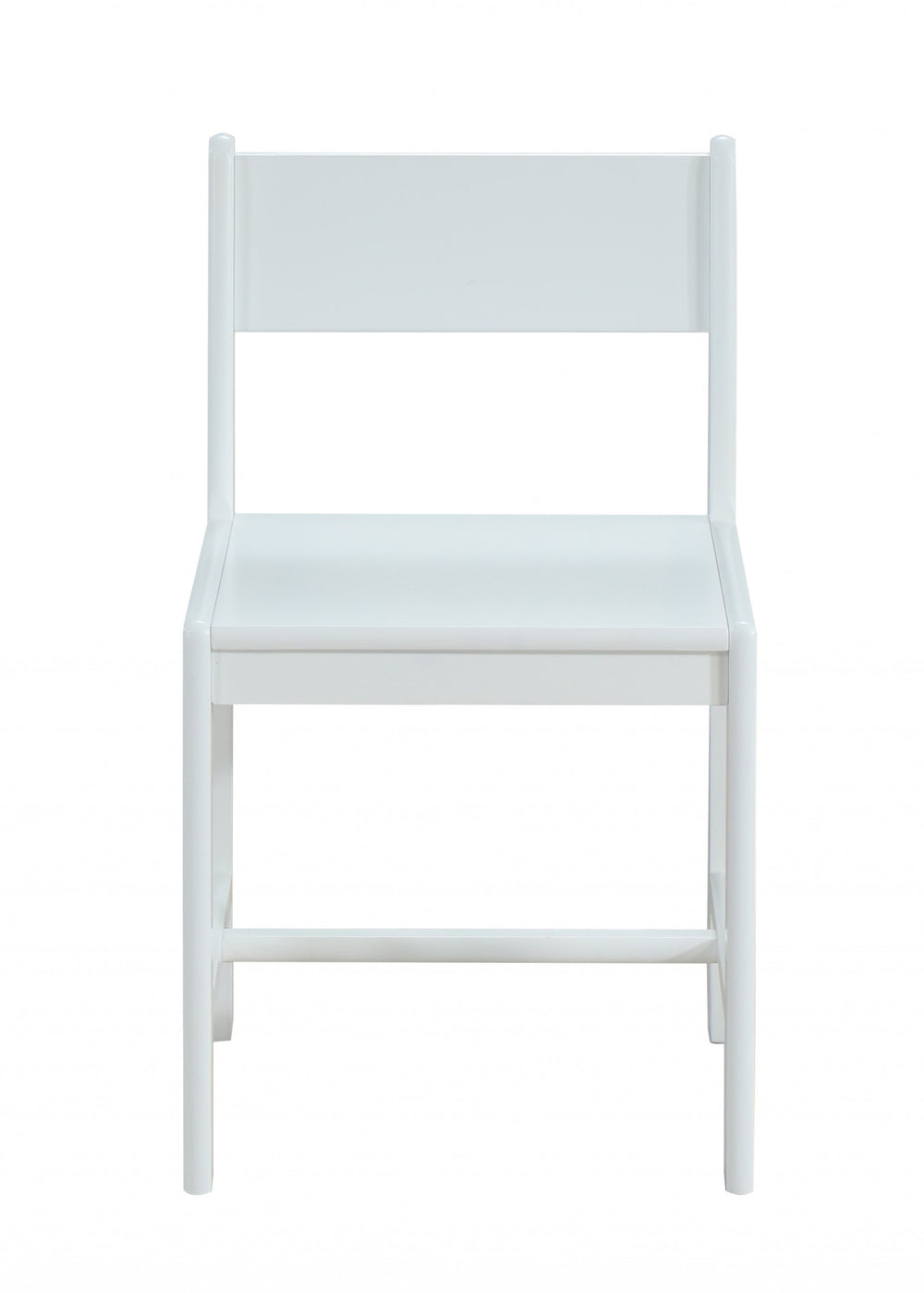 Homeroots Classic White Wooden Stationary Chair   348212