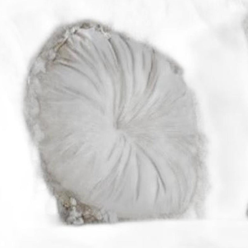 HomeRoots 61" Elegant Ivory and Silver Damask Chesterfield Loveseat - Stylish Comfort for Any Space 348235