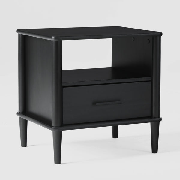 Spindle Mid-century Modern Nightstand with Drawer and Open Cubby for Stylish Storage Solutions