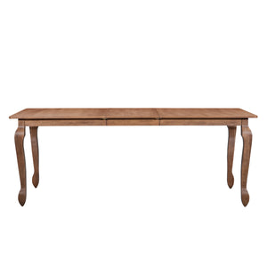 English Elm Christopher Knight Home® - EXT. EXT. DINING TABLE with French Country Cabriole Legs, Butterfly Leaf Expandable Rustic Chic 79.65" Walnut N771P355876T