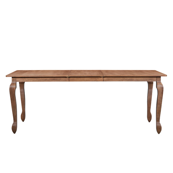 English Elm Christopher Knight Home® - EXT. EXT. DINING TABLE with French Country Cabriole Legs, Butterfly Leaf Expandable Rustic Chic 79.65" Walnut N771P355876T