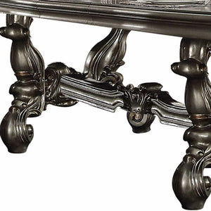 Homeroots 46" Platinum Solid Wood Trestle Base Dining Table  Wood 348652